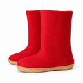 Handmade Red Felt Boots
