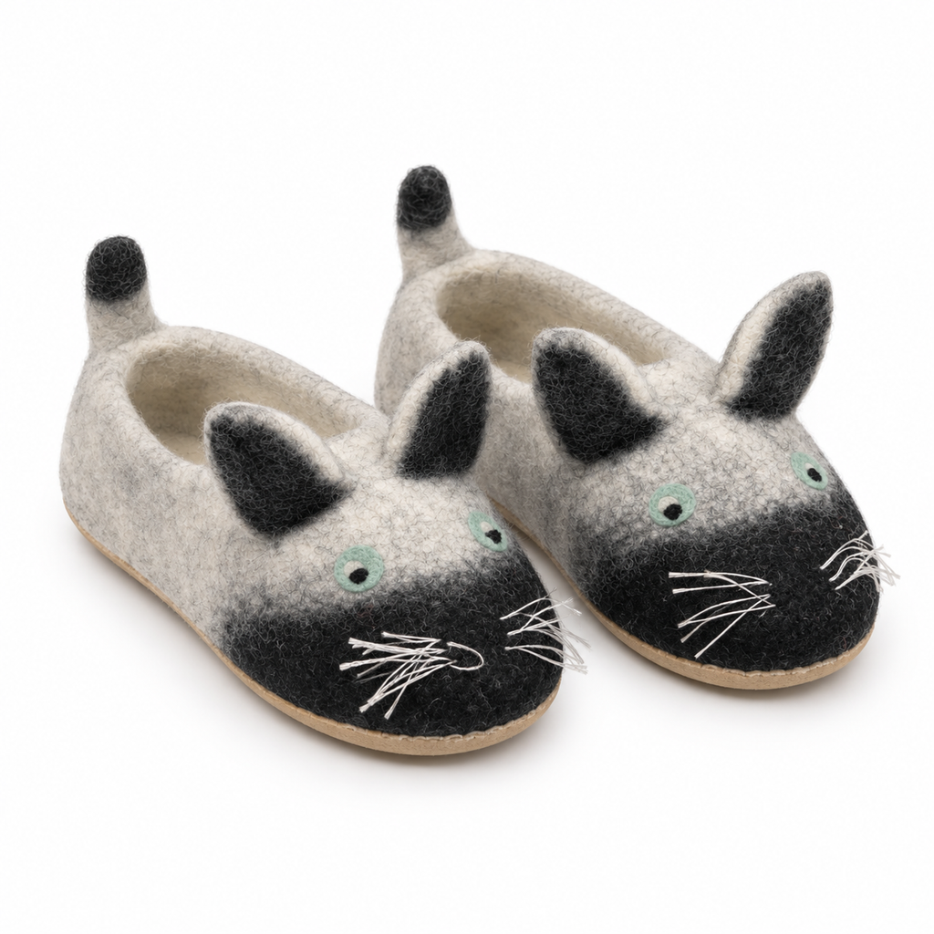 Felt Cat Slippers