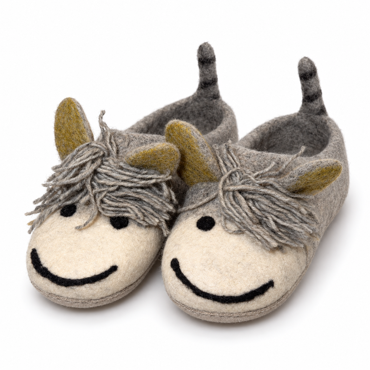Felt Highland Cow Slippers