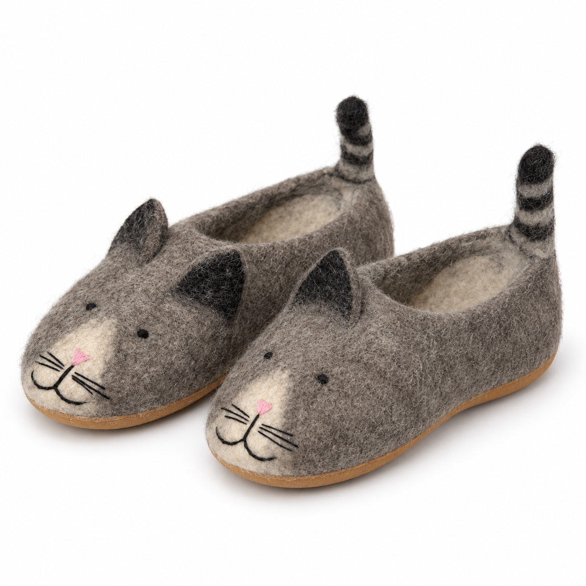 Felt Cat Slippers