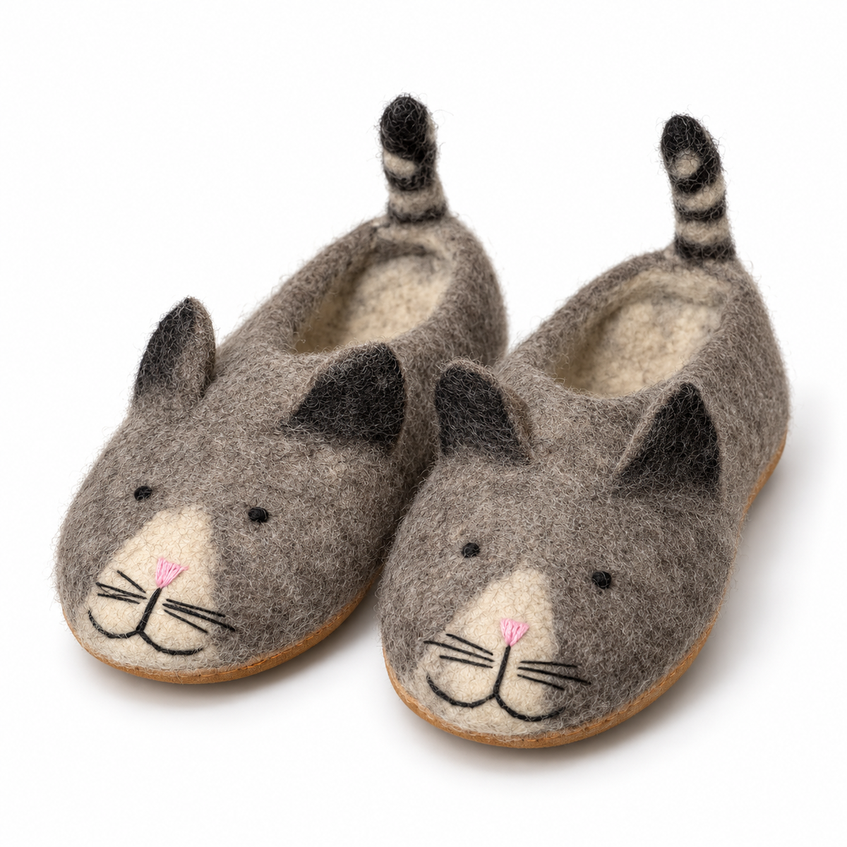 Felt Cat Slippers