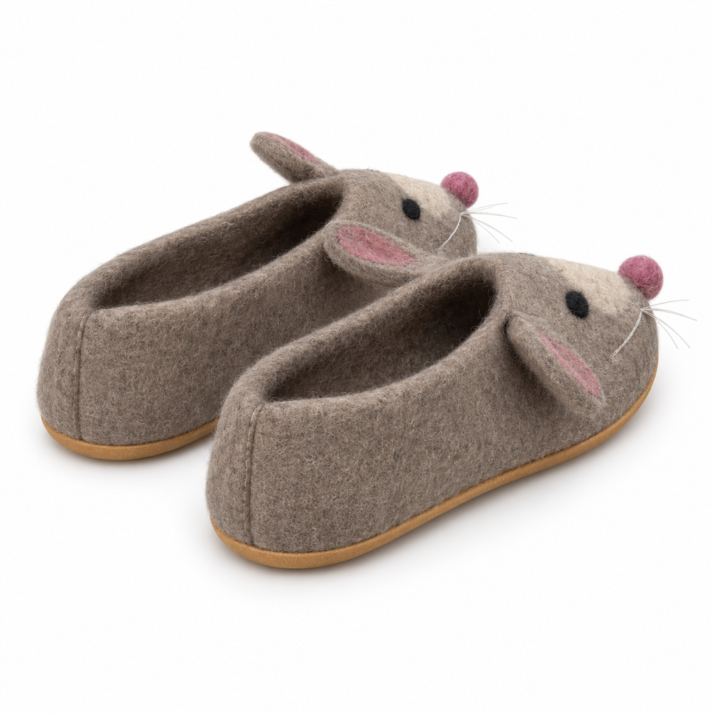 Felt Mouse Slippers