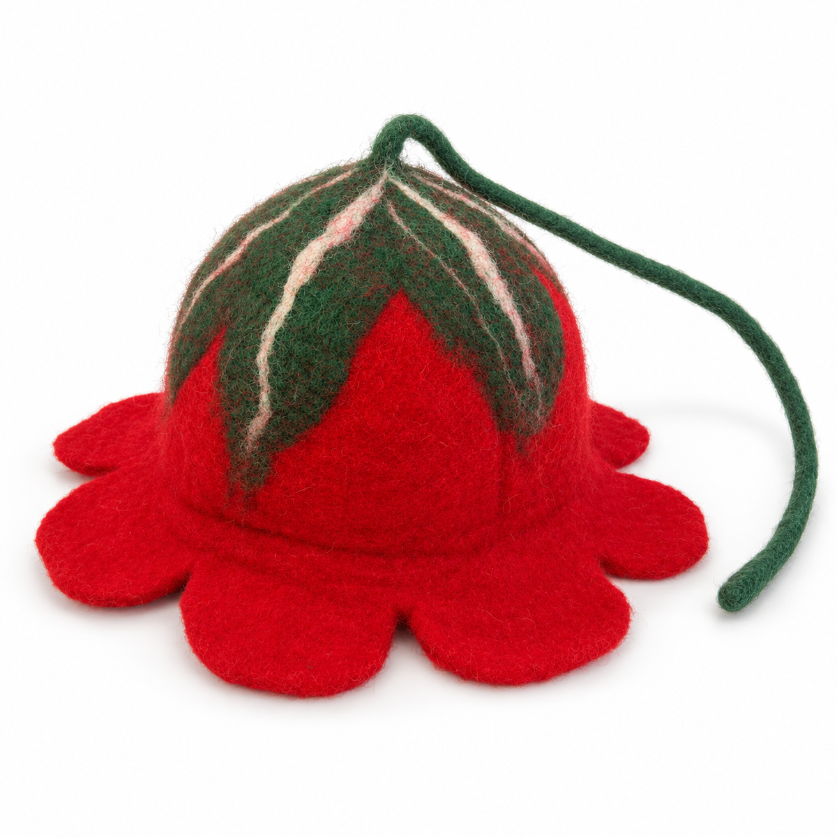 Red Flower Felt Hat