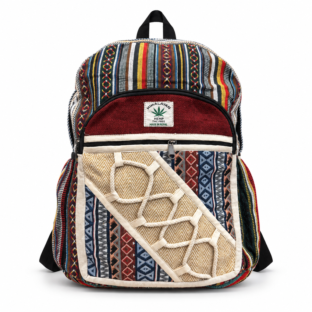 Hemp Geometric Backpack - 30L