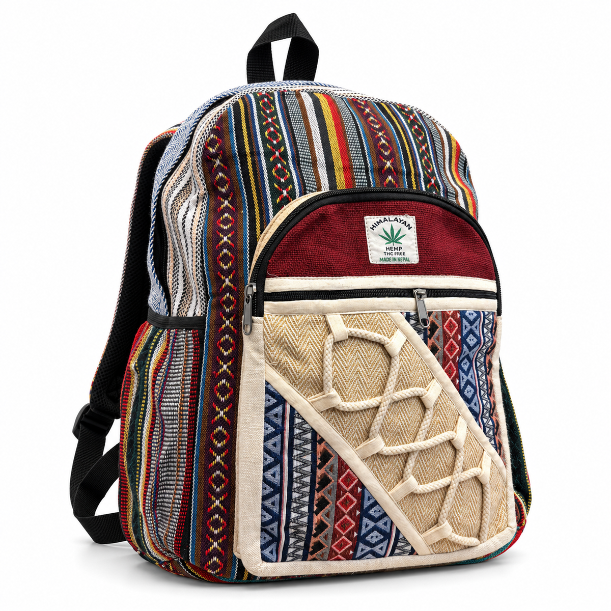 Hemp Geometric Backpack - 30L