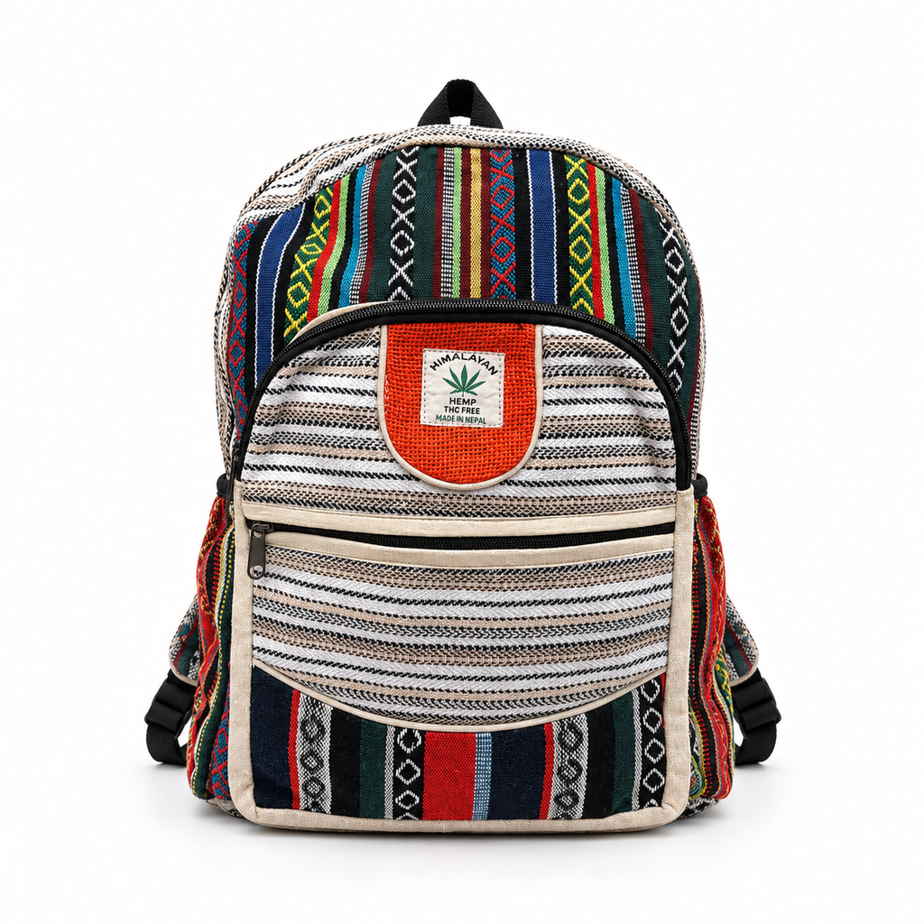 Rainbow Hemp Stripe Backpack – 30L