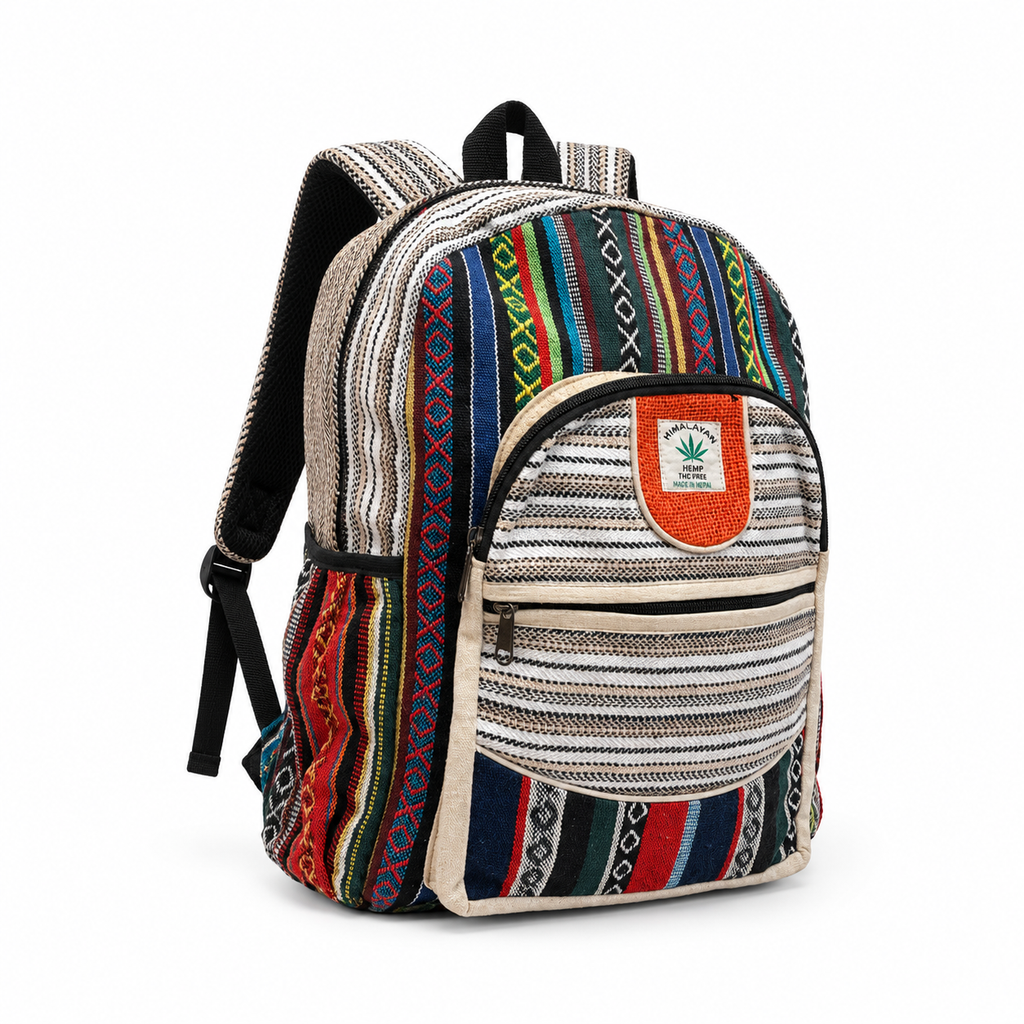 Rainbow Hemp Stripe Backpack – 30L