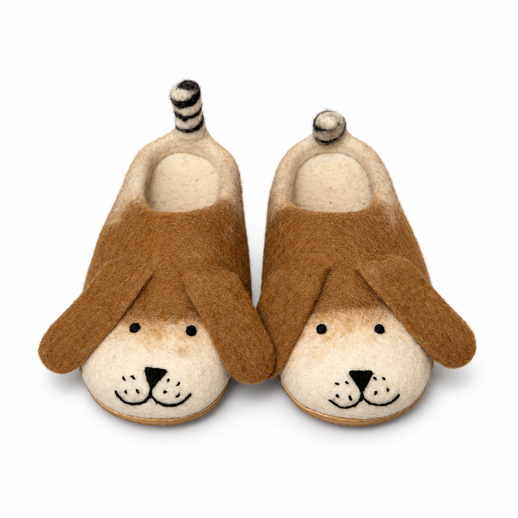 Felt Dog Slippers