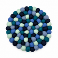 Ocean Breeze – Round Felt Ball Trivet