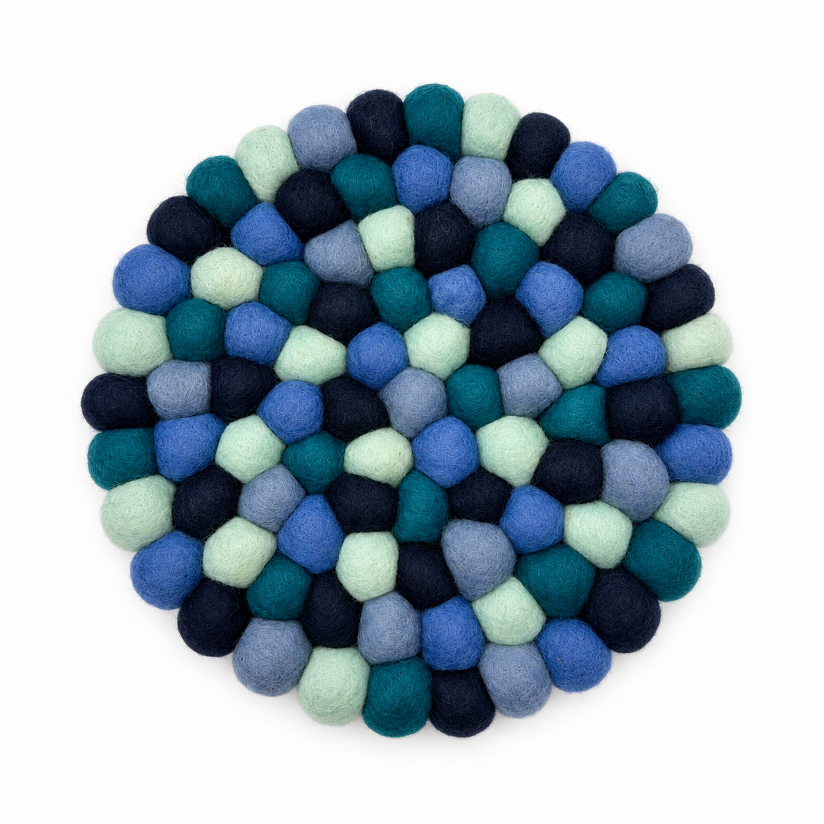 Ocean Breeze – Round Felt Ball Trivet