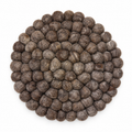 Earthy Brown – Round Felt Ball Trivet