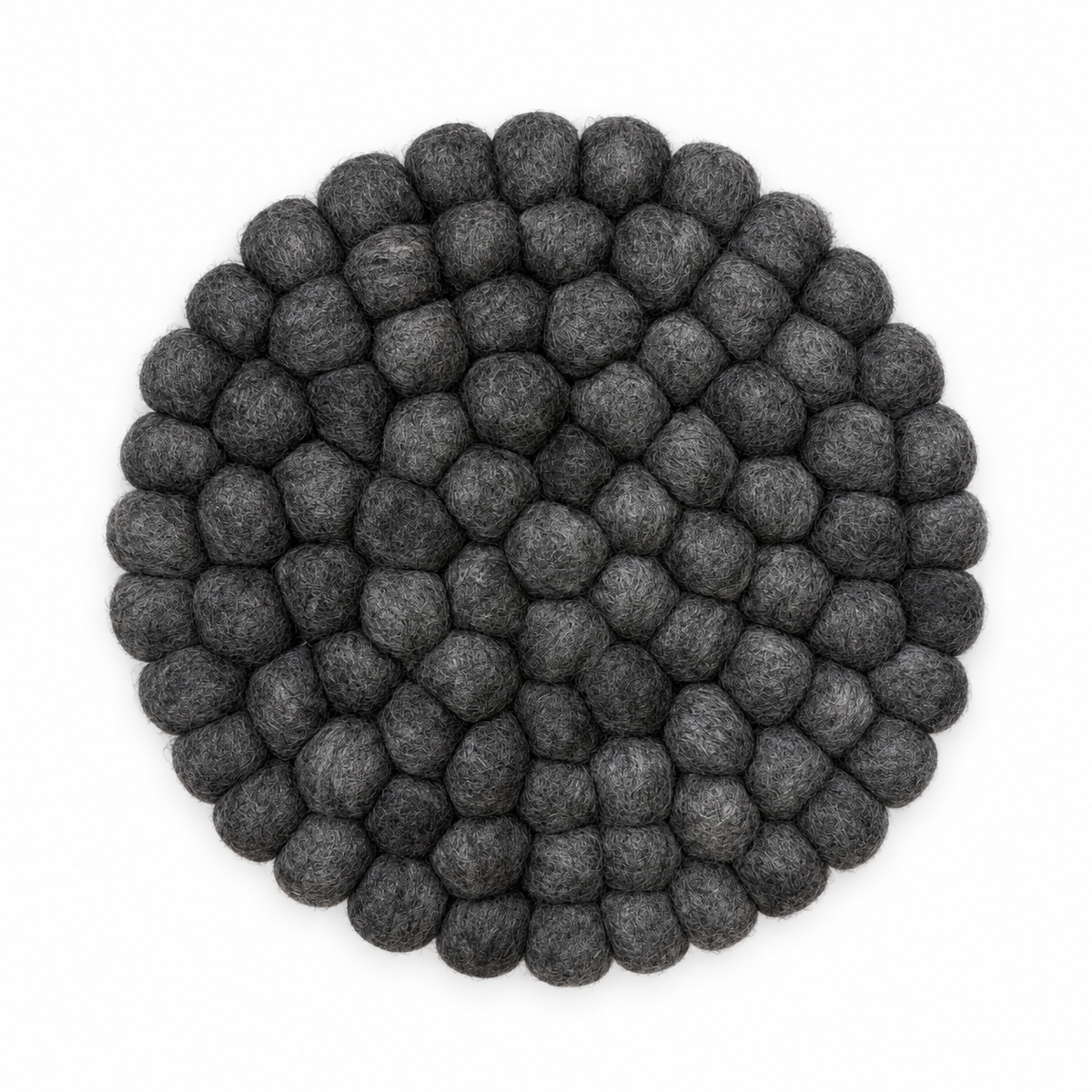 Charcoal Grey – Round Felt Ball Trivet
