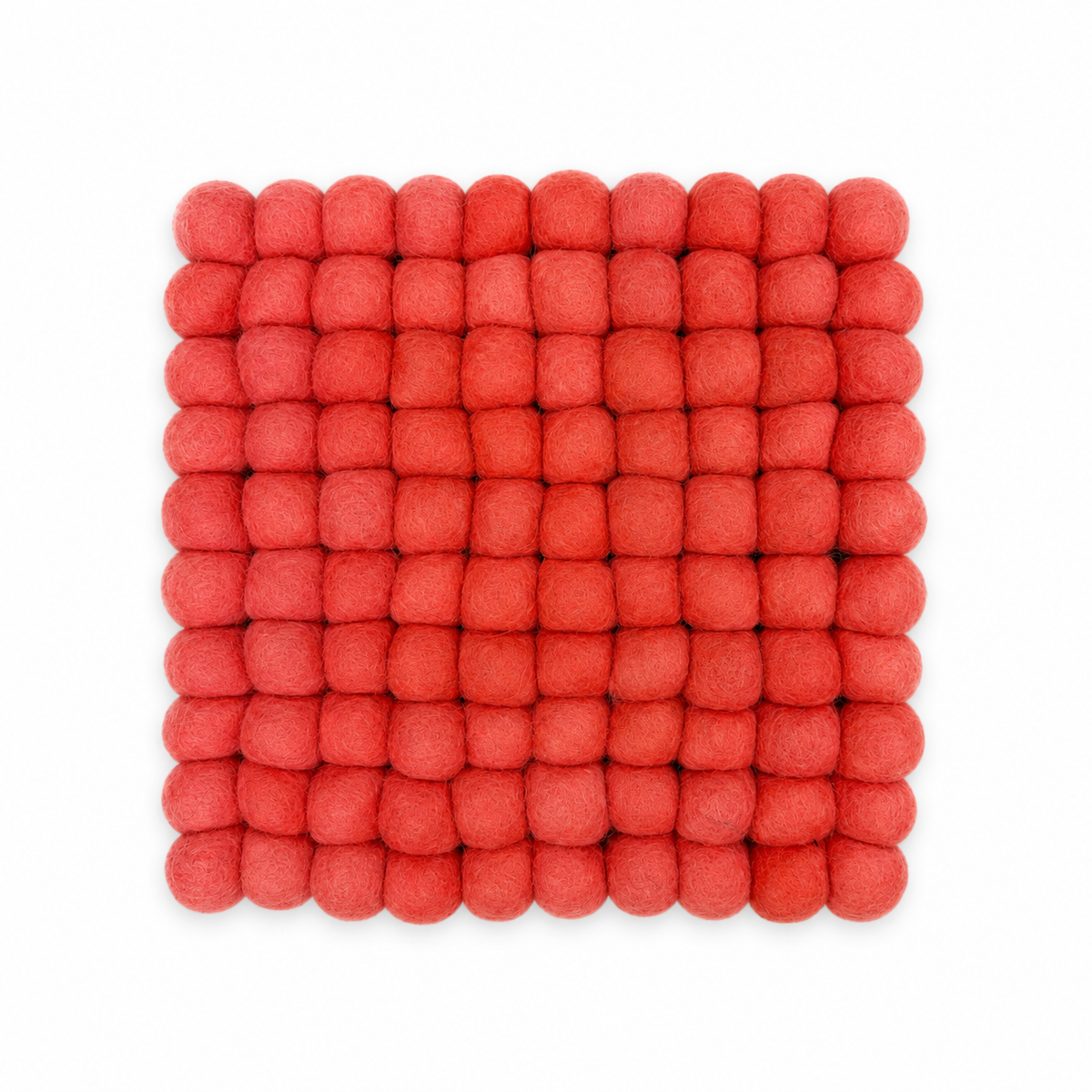 Coral Pink – Square Felt Ball Trivet