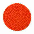 Vibrant Orange – Round Felt Ball Trivet