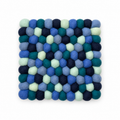 Ocean Breeze – Square Felt Ball Trivet