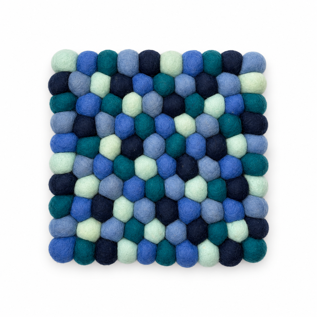 Ocean Breeze – Square Felt Ball Trivet
