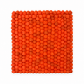 Vibrant Orange – Square Felt Ball Trivet