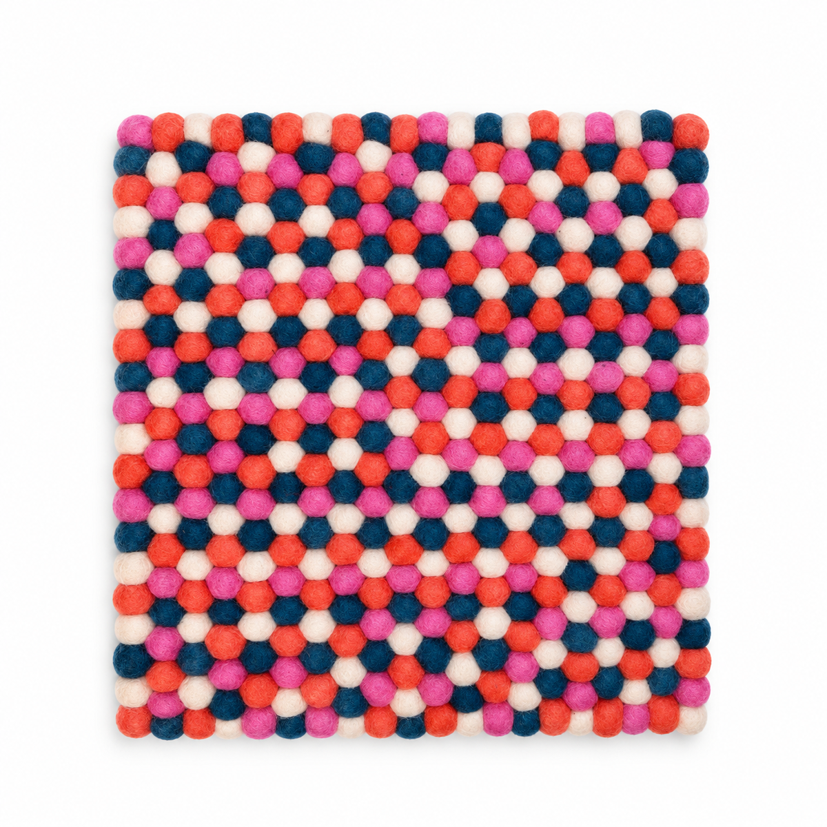 Candy Pop – Square Felt Ball Trivet