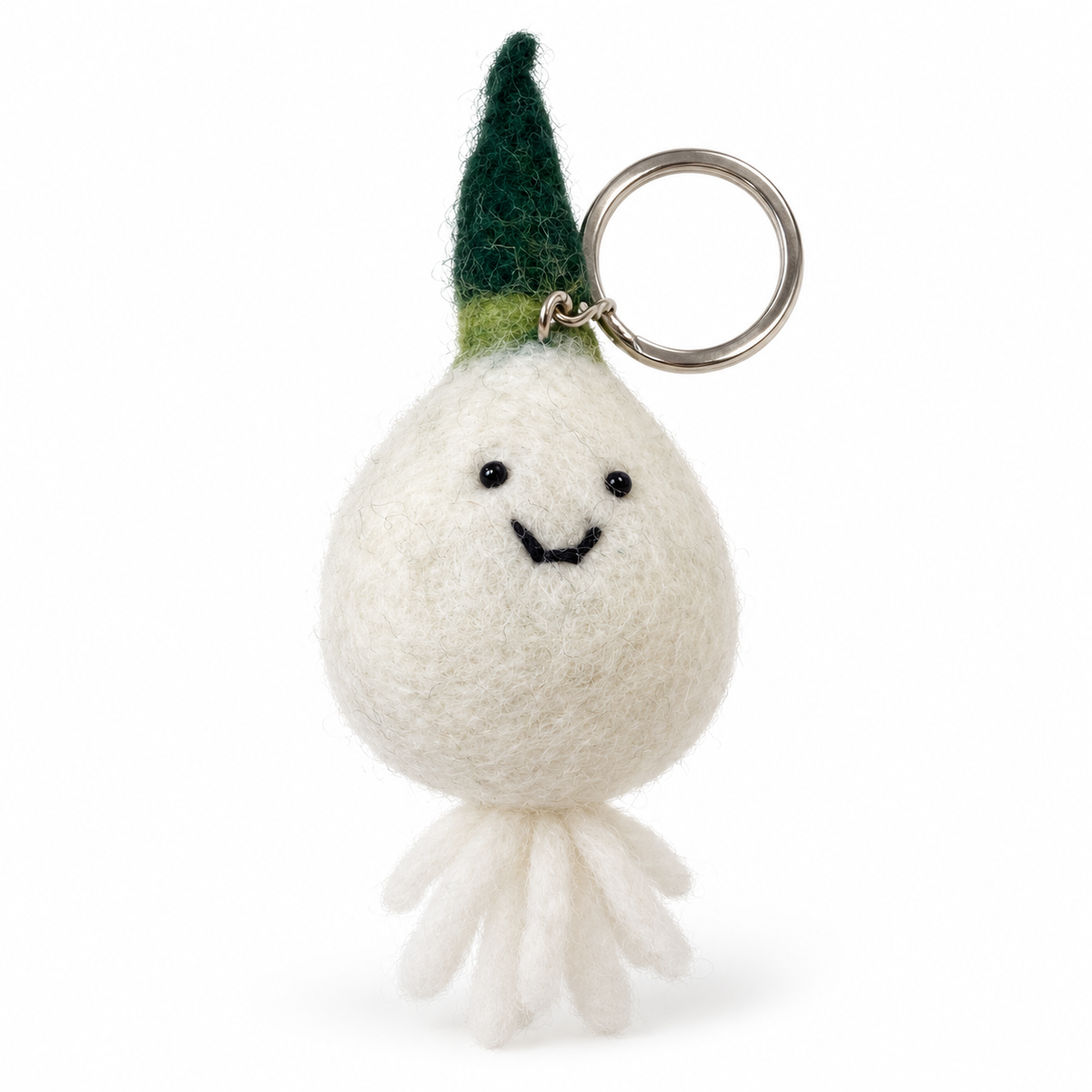 Garlic Felt Keychain