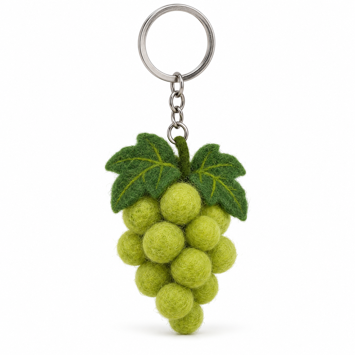 Green Grapes Felt Keychain