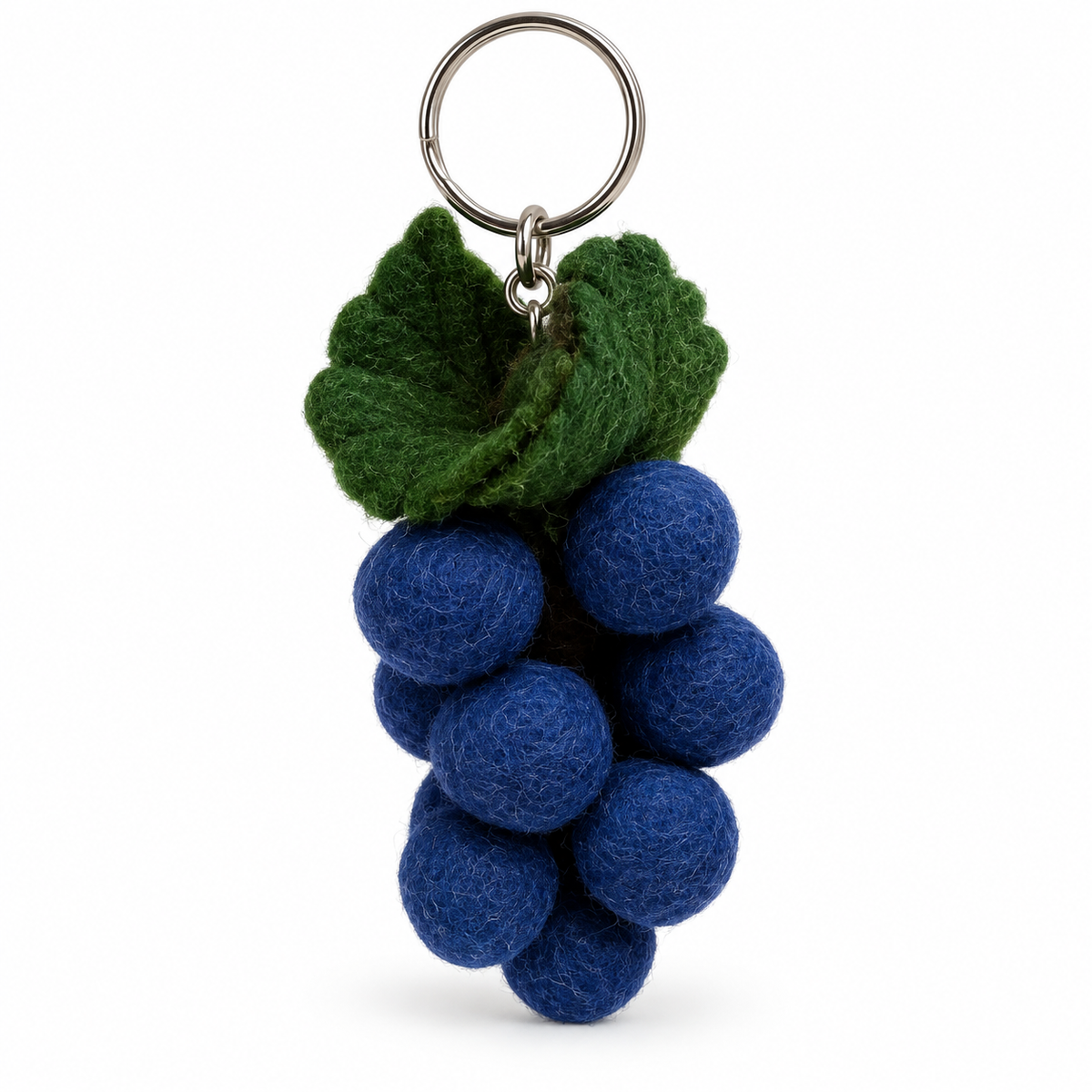 Blue Grapes Felt Keychain
