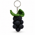 Black Grapes Felt Keychain