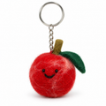 Red Apple Felt Keychain