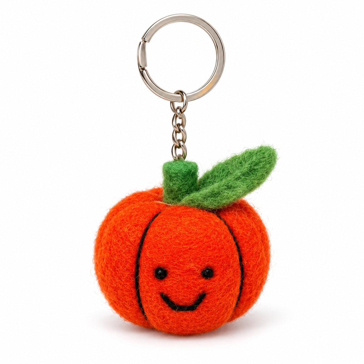 Pumpkin Felt Keychain