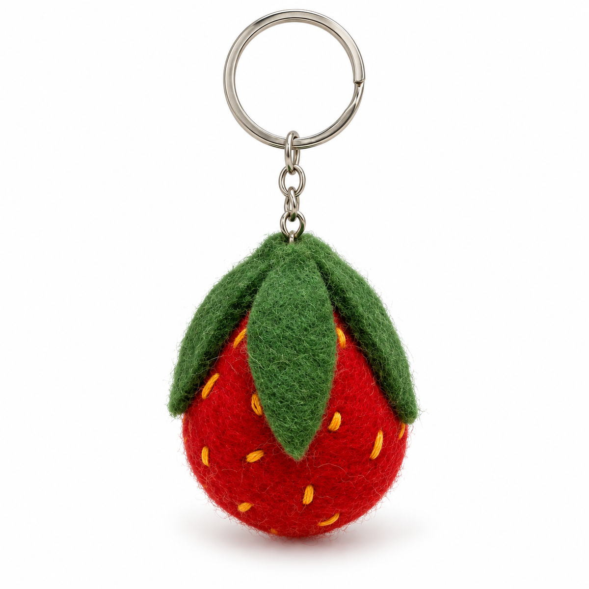 Strawberry Felt Keychain