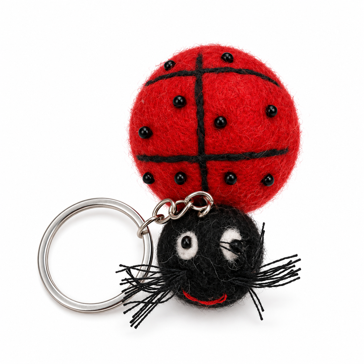 Ladybug Felt Keychain