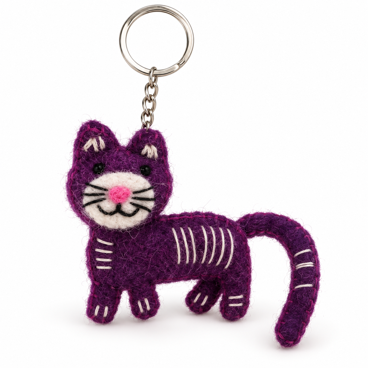 Luna Cat Felt Keychain