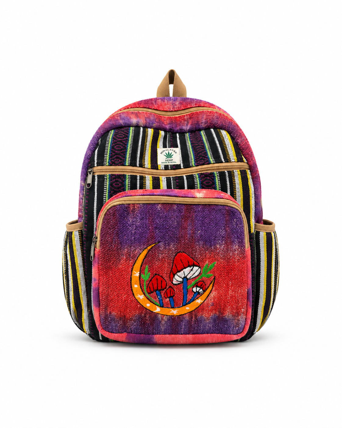Moonlight Shrooms – Purple Hemp Backpack