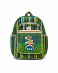 Mystic Hamsa – Green Hemp Backpack