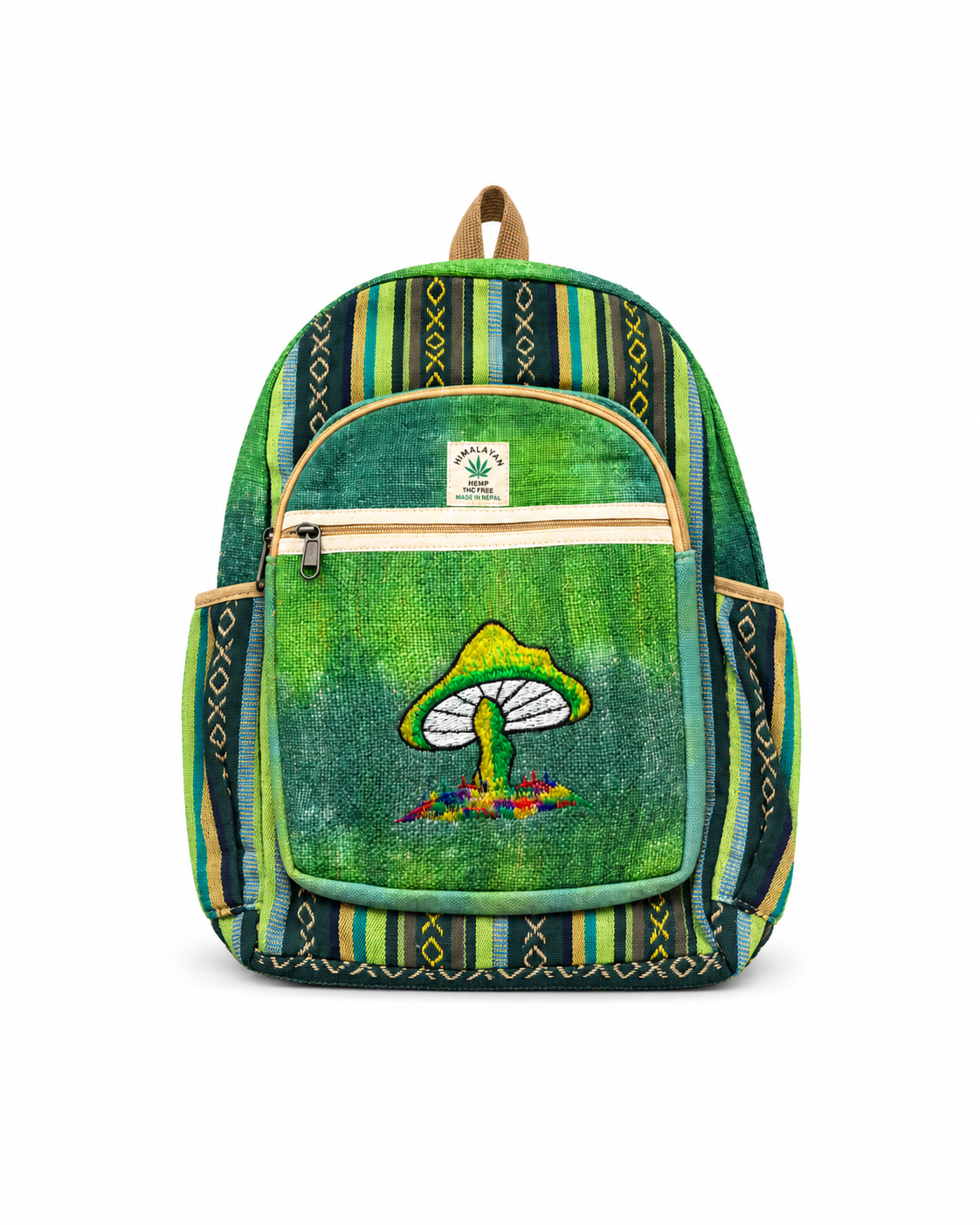 Forest Shroom – Green Hemp Backpack