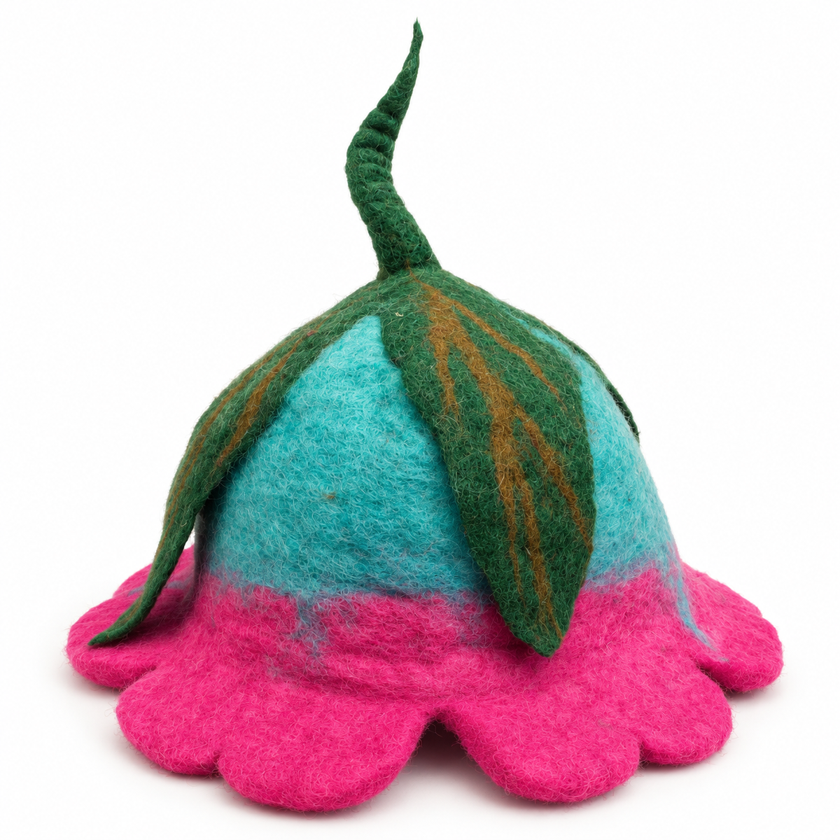 Pink Flower Felt Hat