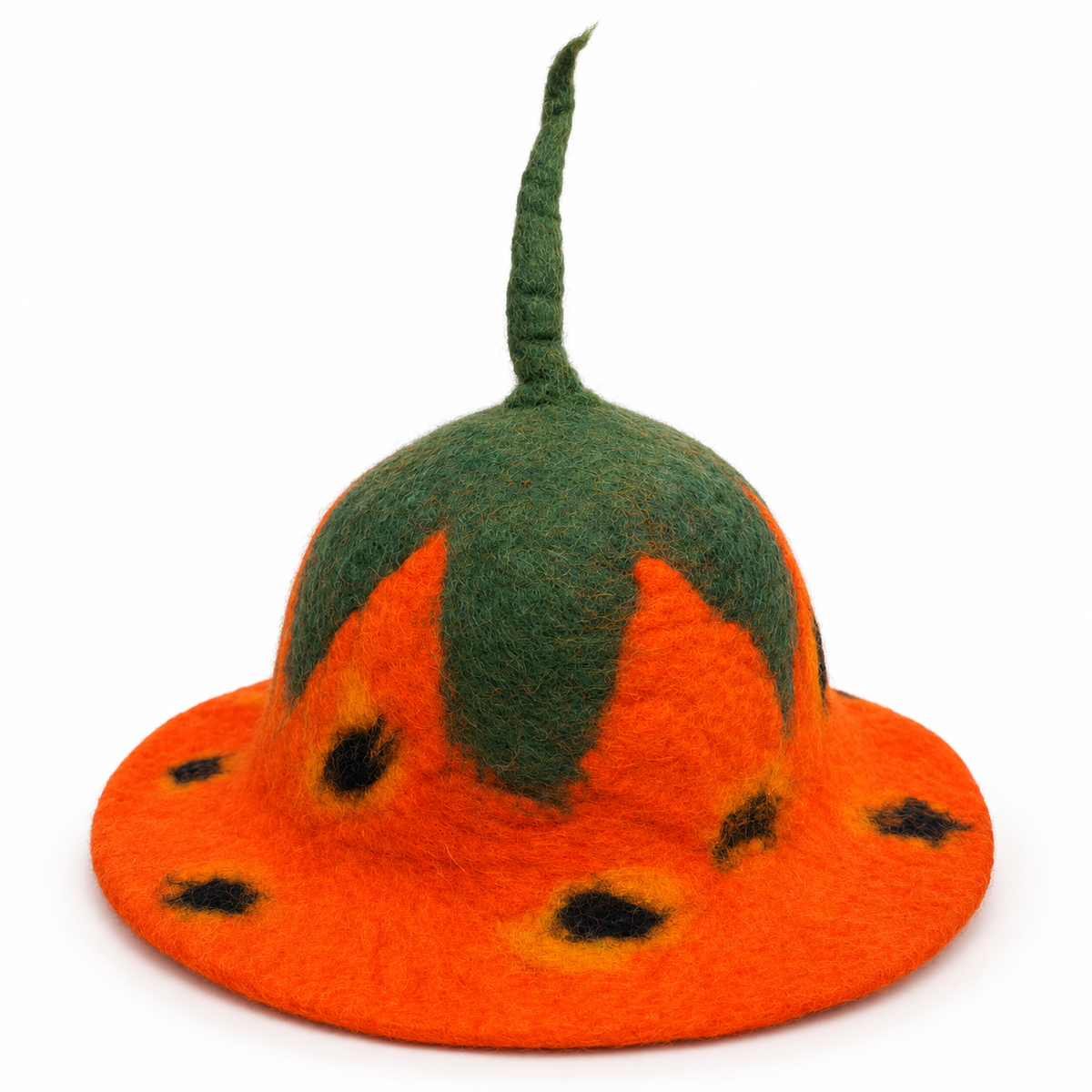 Orange Pumpkin Felt Hat