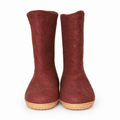 Handmade Brown Felt Boots