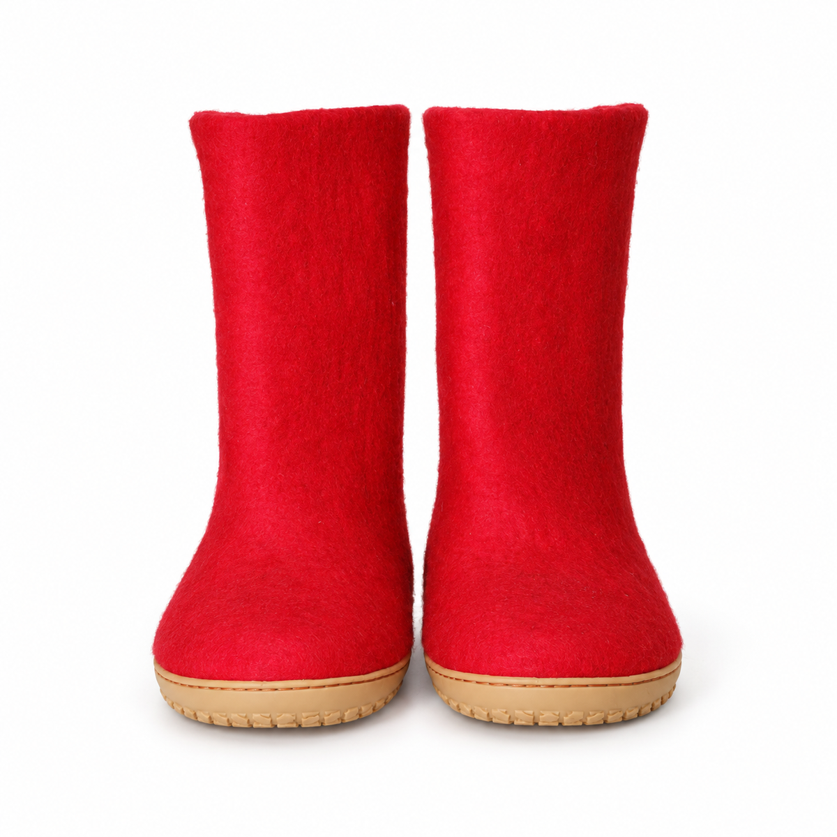 Handmade Red Felt Boots