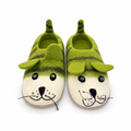 Felt Green Mouse Slippers